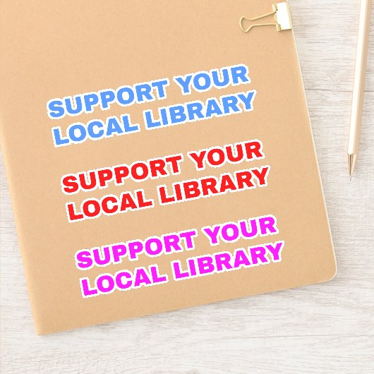 Sticker (3 pièces) Prise en charge de votre bibliothèque l (Carnet)