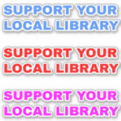 Sticker (3 pièces) Prise en charge de votre bibliothèque l (Devant)