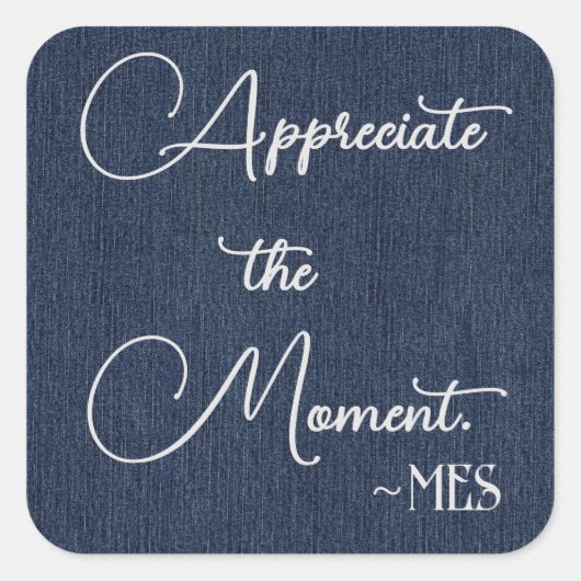 Sticker 3 pouces Bleu, Monogramme et Affirmation P (Devant)