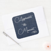 Sticker 3 pouces Bleu, Monogramme et Affirmation P (Enveloppe)