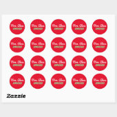 Sticker 3 pouces "Mme Claus Approuvée" (Feuille)
