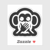 Sticker 3 Singes Sages Iwazaru 言 わ ざ Ne る Pas De Mal Emoji (Feuille)