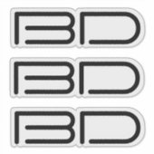 Sticker 3 vinyle Black Monogram logo Business Bumper (Devant)
