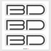Sticker 3 vinyle Black Monogram logo Business Bumper (Feuille)