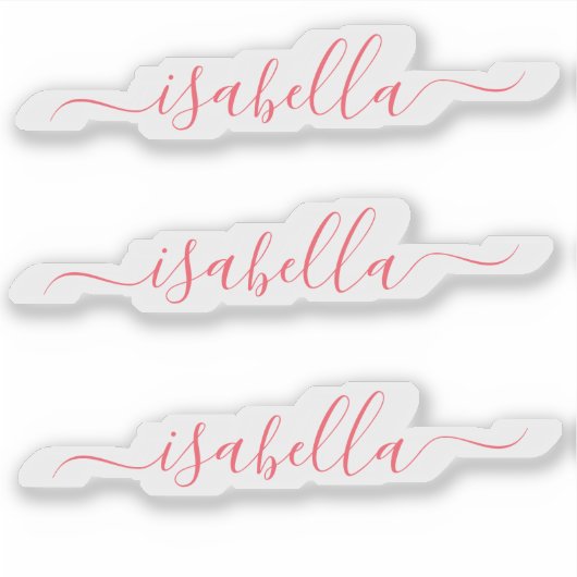 Sticker 3 Watermelon imperméable Script Nom bouteille d'ea (Devant)