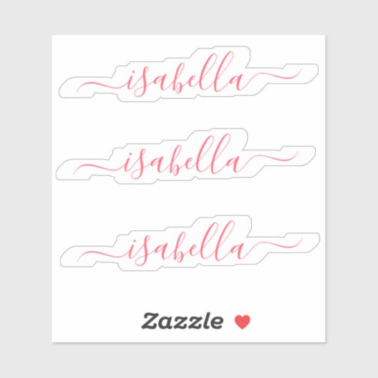 Sticker 3 Watermelon imperméable Script Nom bouteille d'ea (Feuille)