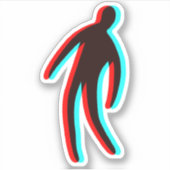 Sticker 3D dans les mauvaises herbes qui tombent (Devant)