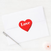 Sticker 3D Red Heart Love (Enveloppe)