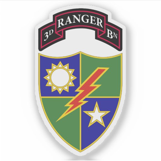 Sticker 3e Bataillon - 75e Régiment de Rangers (Devant)