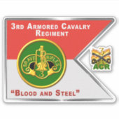 Sticker 3e voiture du régiment de cavalerie blindé (Devant)