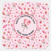 Sticker 3in Carré ou ronds Hugs Valentines Sweets (Devant)