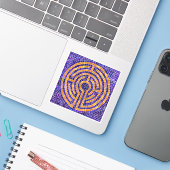 Sticker 3x3 Vinyl MOSAIC LABYRINTH (Ordinateur portable avec iPhone)