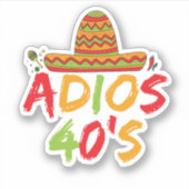 Sticker 40e anniversaire de la fête mexicaine Cinco de May (Devant)