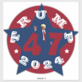 Sticker 47 Trump 2024 (Feuille)
