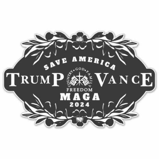 Sticker 47 Trump J. D. Vance 2024 (Devant)