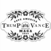 Sticker 47 Trump J. D. Vance 2024 (Devant)