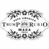 Sticker 47 Trump Rubio 2024 (Devant)