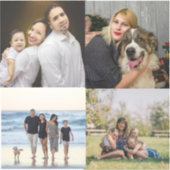 Sticker 4 Collage Photo Famille Personnalisé (Recto)