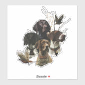 Sticker 4 Couleurs de pointeur germanophones (Feuille)