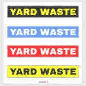 Sticker 4 Déchets Végétaux (Pour Sacs Poubelles) Ordures o (Feuille)