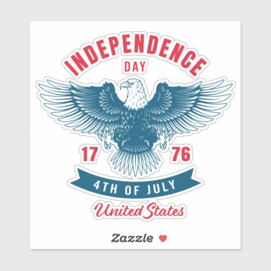 Sticker 4 juillet (Feuille)