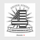 Sticker 4 juillet (Feuille)