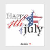 Sticker 4 juillet 1 heureux (Feuille)