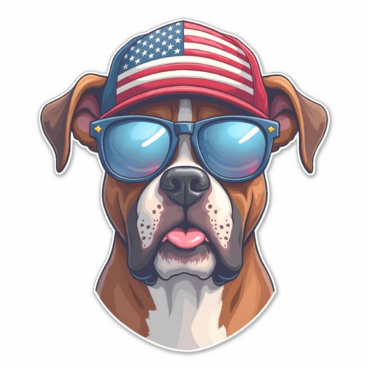 Sticker 4 juillet boîte (Devant)