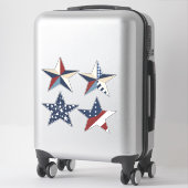 Sticker 4 juillet | Étoiles patriotiques (Sur valise)