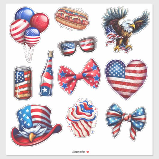 Sticker 4 juillet jeu 2 (Feuille)