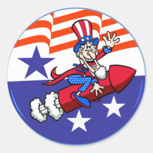 Sticker 4 juillet Oncle Sam