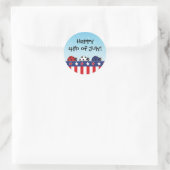 Sticker 4 juillet personnalisable (Sac)
