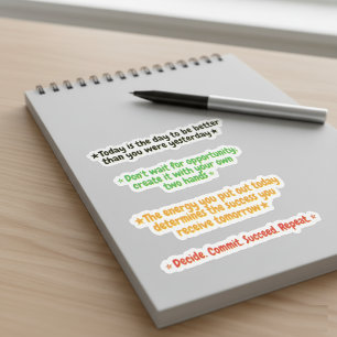 Sticker 4 meilleures citations motivantes de tous les temp