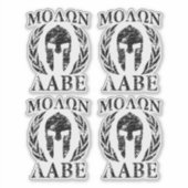 Sticker 4 Molon Labe Laurels guerriers spartiates (Devant)