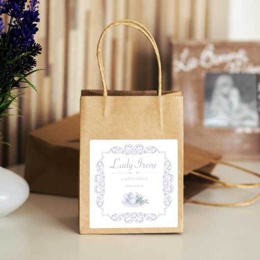 Sticker 4 pcs thé blanc personnalisé Vintage