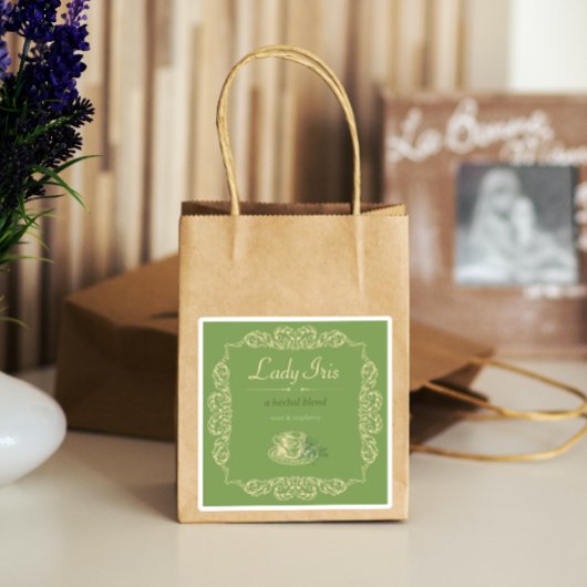 Sticker 4 pcs tisane personnalisée Vintage