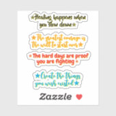 Sticker 4 Recovery Quotes | Motivational & Inspirational (Feuille)