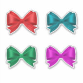 Sticker 4 x Belle Scrapbooking Cardmaking Bows (Devant)