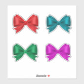 Sticker 4 x Belle Scrapbooking Cardmaking Bows (Feuille)