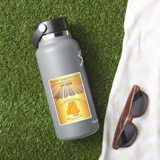 Sticker 4 Year | Golden Ray 12 Step CUSTOM NAME (HydroFlask Insitu)