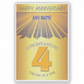 Sticker 4 Year | Golden Ray 12 Step CUSTOM NAME (Devant)