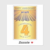 Sticker 4 Year | Golden Ray 12 Step CUSTOM NAME (Feuille)