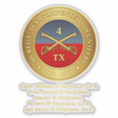 Sticker 4e cavalerie du Texas (Ferguson) (Devant)
