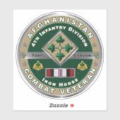Sticker 4e division d'infanterie Afghanistan Voiture de ch (Feuille)