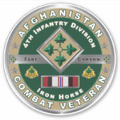 Sticker 4e division d'infanterie Afghanistan Voiture de ch (Devant)