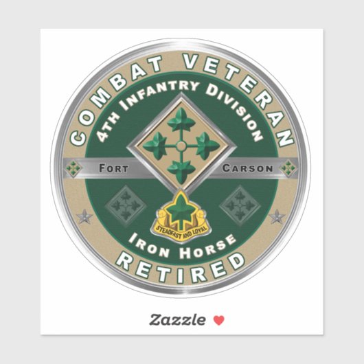 Sticker 4e division d'infanterie retraitée (Feuille)