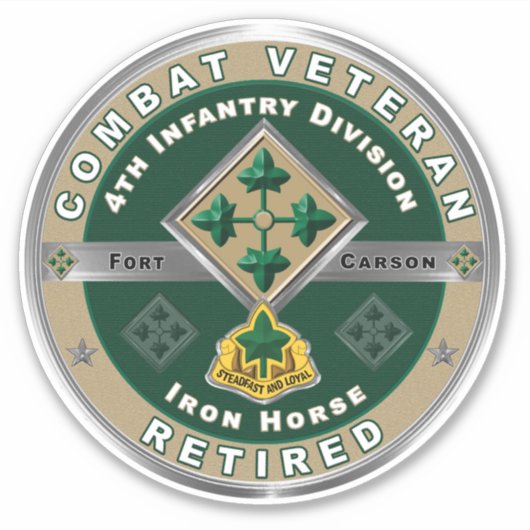 Sticker 4e division d'infanterie retraitée (Devant)