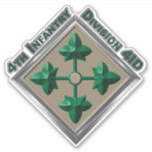 Sticker 4e division d'infanterie Véhicule Vinyl (Devant)