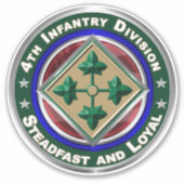 Sticker 4e division d'infanterie Véhicule Vinyl (Devant)