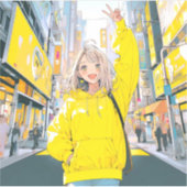Sticker 5万人達成に笑顔が溢れるJKシール seal|寿司娘 GenerativeAI (Devant)
